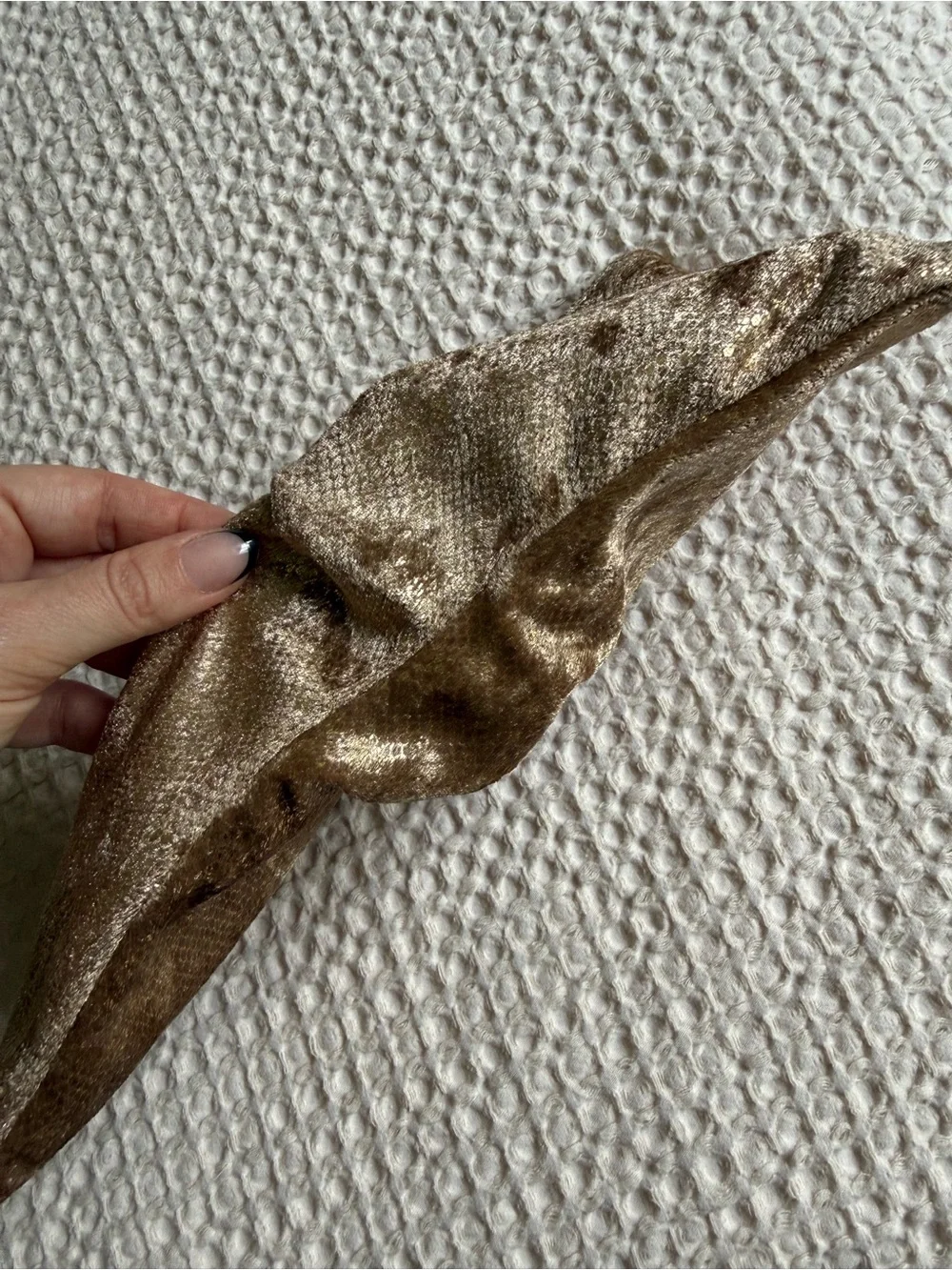 Gold Metallic Pleated Women’s Clutch